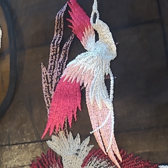 Impulsive Pink Crane sheer embroidered Tunic M - Picture 9 of 9